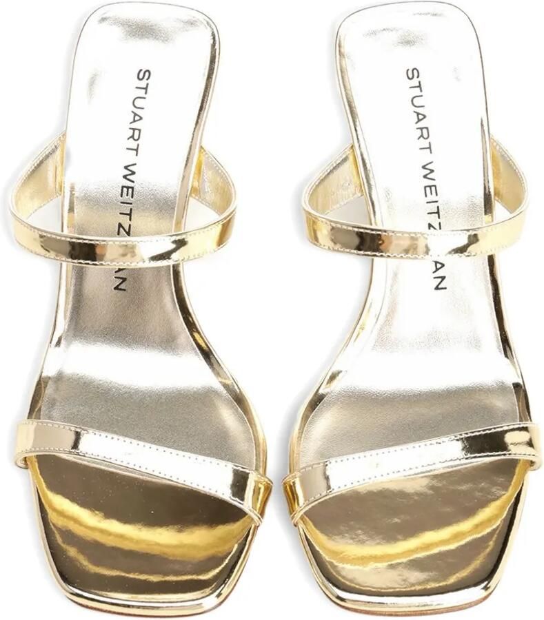 Stuart Weitzman Vinnie sandalen met sleehak Goud - Foto 3