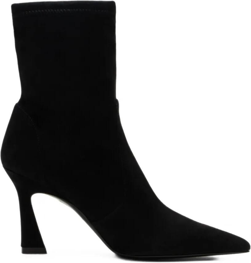Stuart Weitzman Vinnie sculpturale enkellaarzen Zwart