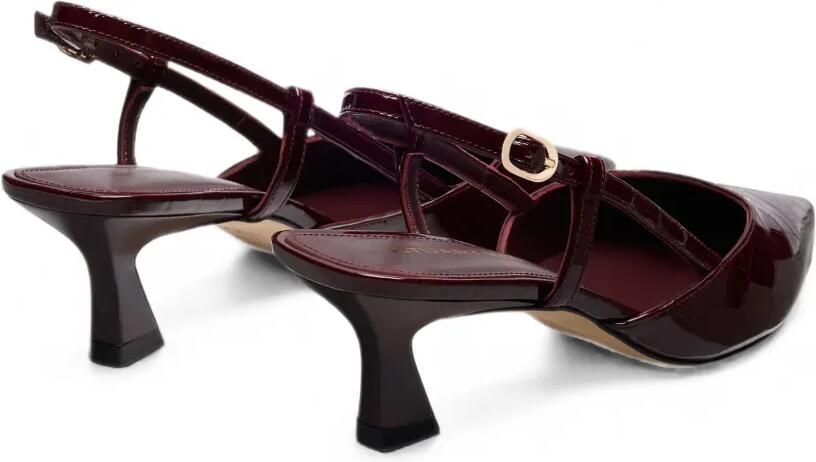 Stuart Weitzman Vinnie slingback pumps met reptieleffect Rood - Foto 4