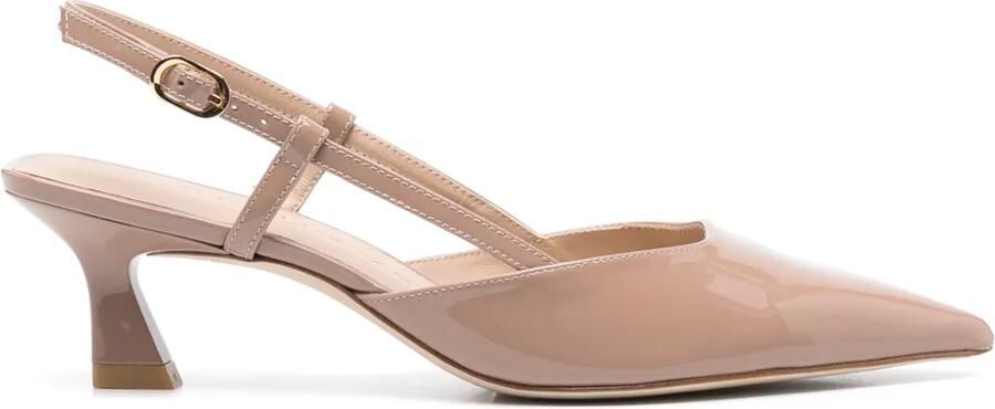 Stuart Weitzman Vinnie slingback sandalen Beige