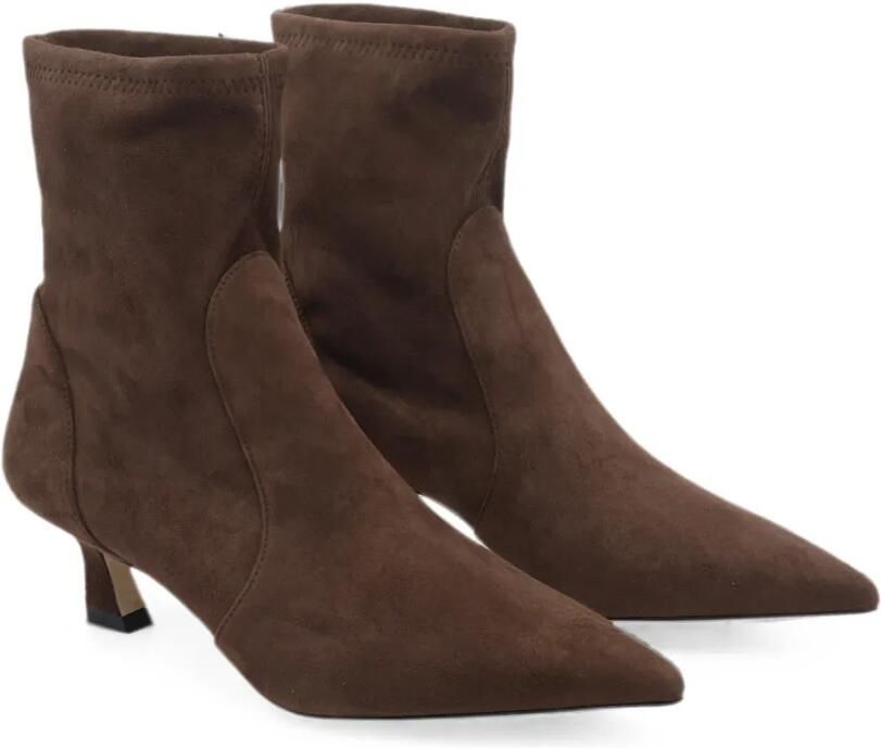 Stuart Weitzman Vinnie suède enkellaarzen Bruin - Foto 4