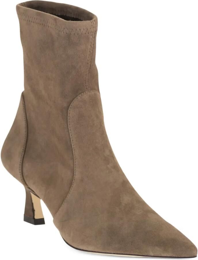 Stuart Weitzman Vinnie suède enkellaarzen Bruin - Foto 4