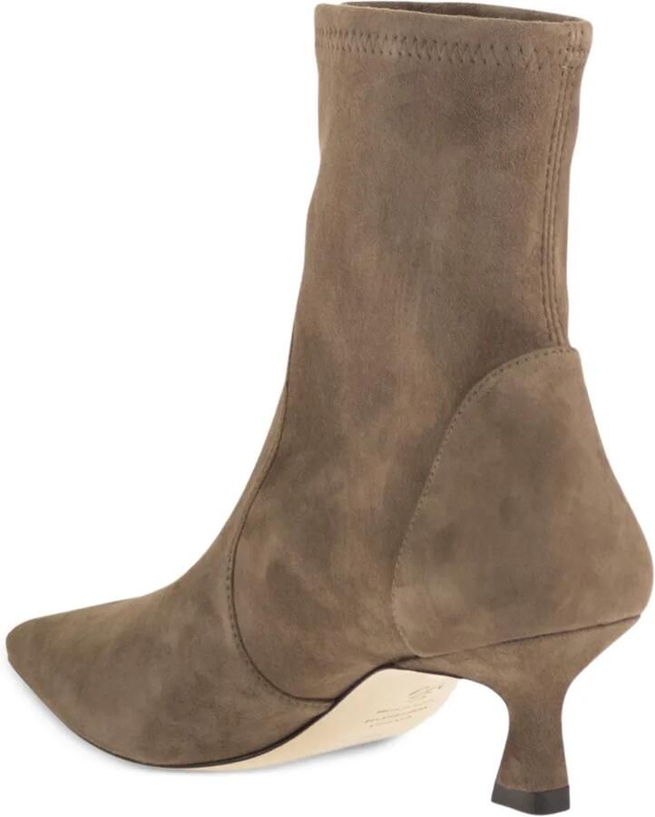 Stuart Weitzman Vinnie suède enkellaarzen Bruin - Foto 3