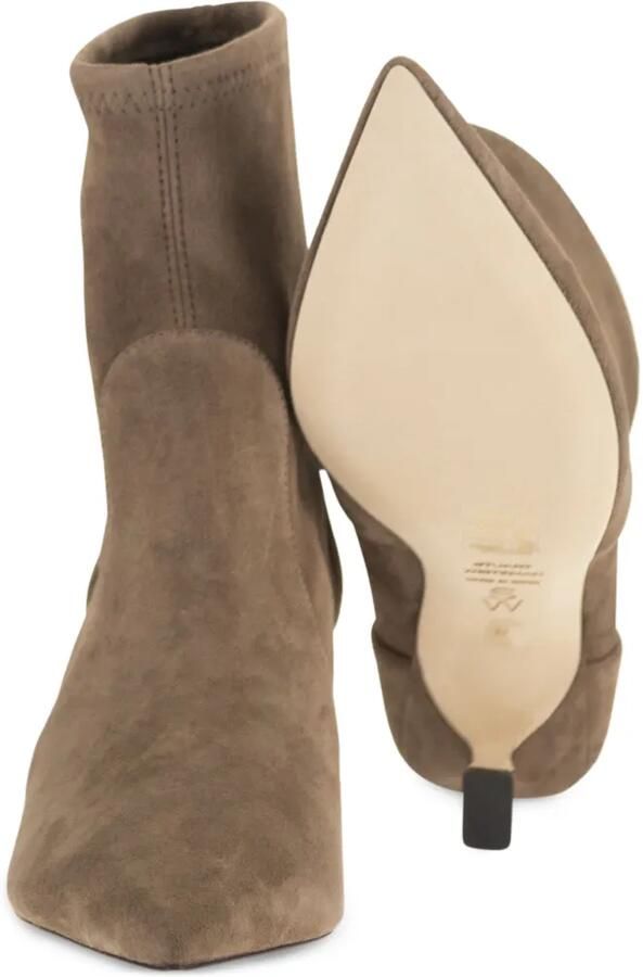 Stuart Weitzman Vinnie suède enkellaarzen Bruin - Foto 5