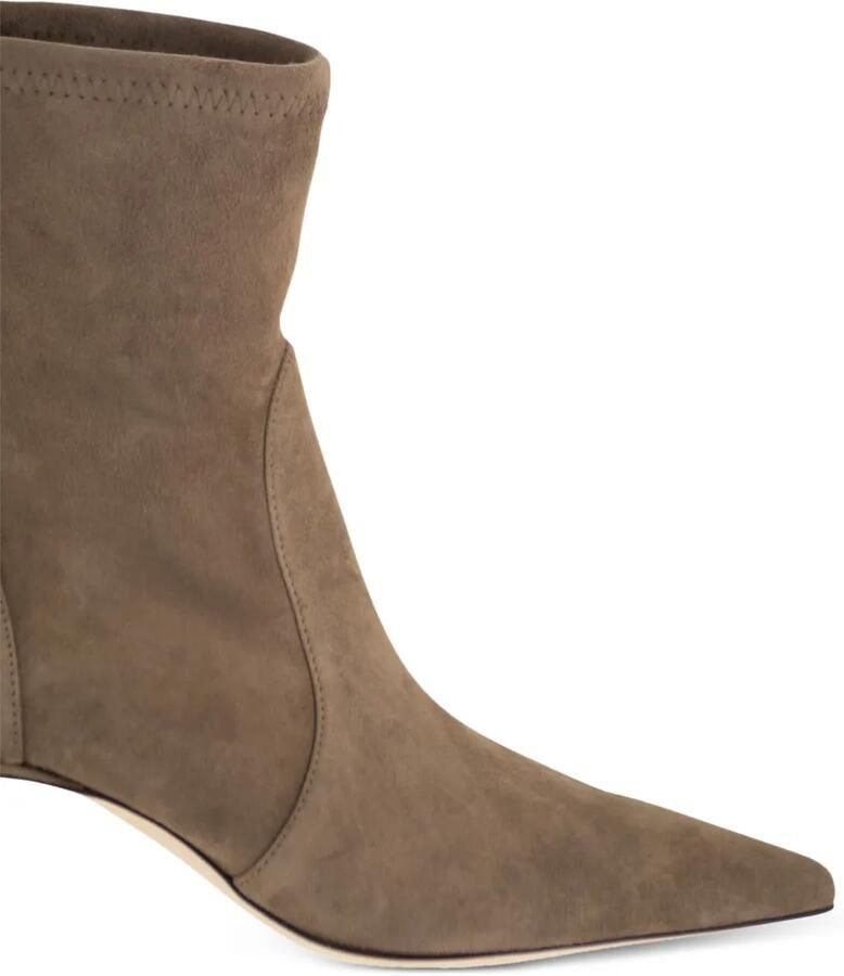 Stuart Weitzman Vinnie suède enkellaarzen Bruin - Foto 2