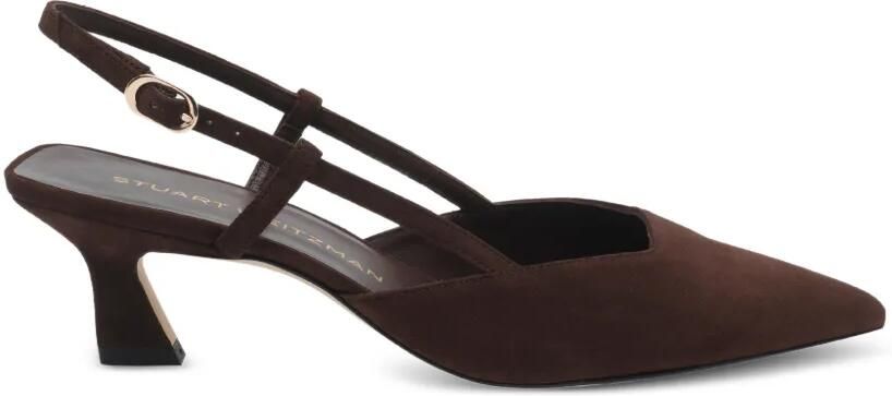 Stuart Weitzman Vinnie suède slingback pumps Bruin