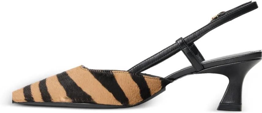Stuart Weitzman Vinnie slingback pumps met zebraprint Bruin - Foto 4