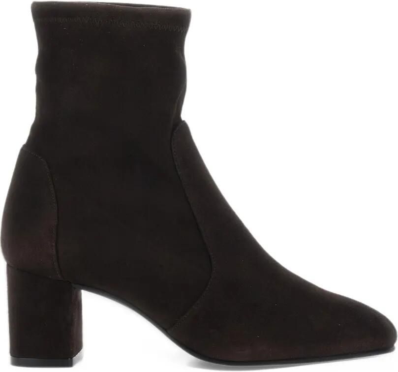 Stuart Weitzman Yulia suede block-heel ankle boots Bruin