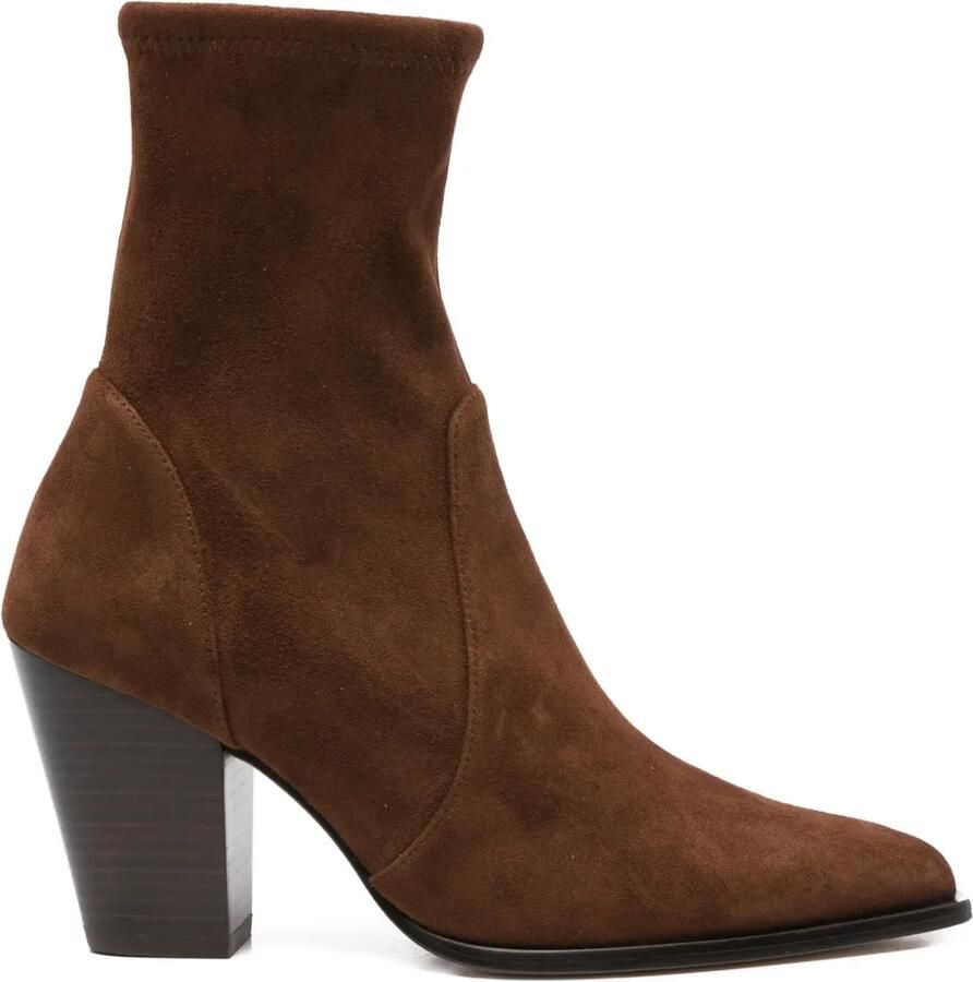 Stuart Weitzman Yuliana soklaarzen met puntige neus Bruin
