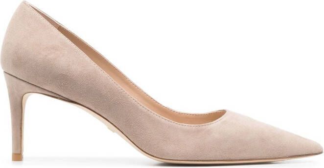 Stuart Weitzman Sue pumps met puntige neus Beige