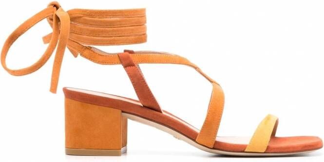 Stuart Weitzman Sue sandalen met enkelbandje Oranje