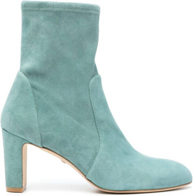 Stuart Weitzman Suède enkellaarzen Blauw