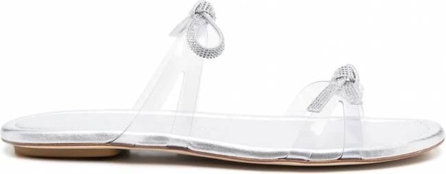 Stuart Weitzman SW Bow slippers Wit