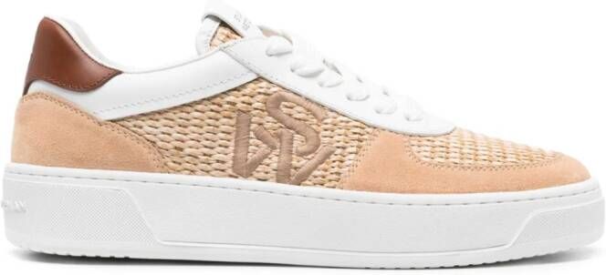 Stuart Weitzman SW Courtside raffia sneakers Beige