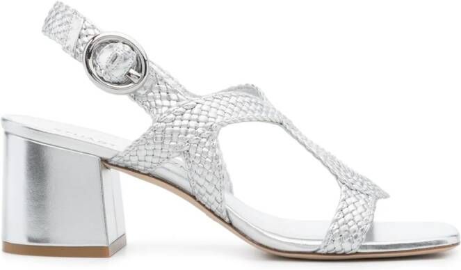 Stuart Weitzman Wovette 60 mm sandalen Zilver