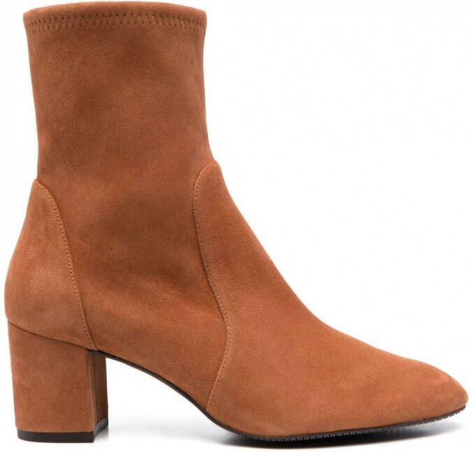 Stuart Weitzman Yuliana enkellaarzen Bruin