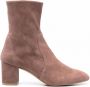 Stuart Weitzman Yuliana suède enkellaarzen Bruin - Thumbnail 1