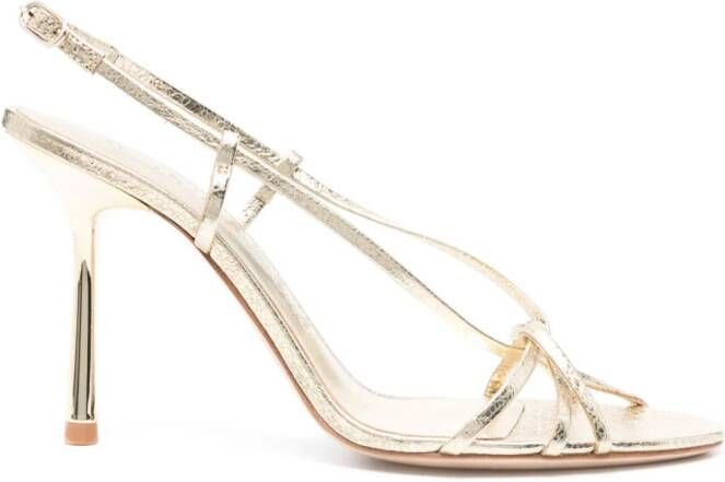 Studio Amelia Entwined 90mm leren sandalen Goud