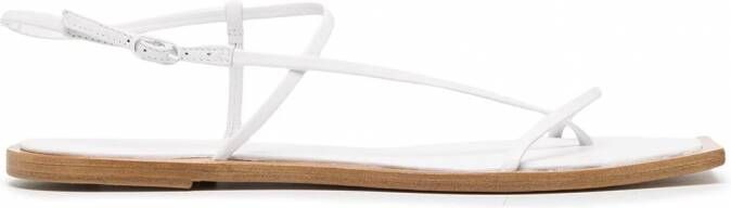 Studio Amelia Filament sandalen met vierkante neus Wit