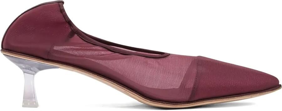 Studio Amelia 50 mm mesh pumps met kitten-hak Rood