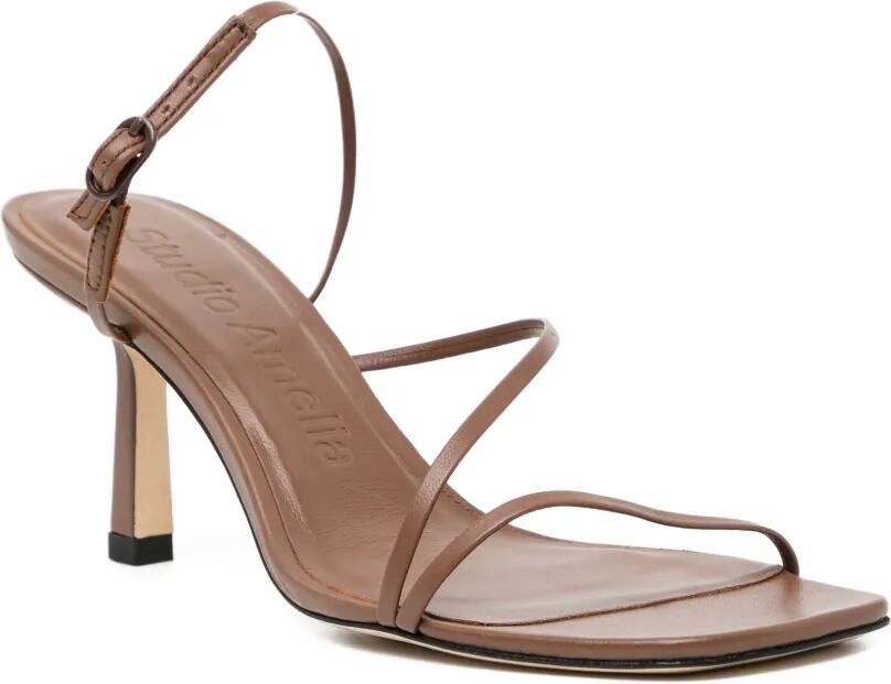 Studio Amelia 70 mm sandalen met gekruiste voorkant Bruin - Foto 3