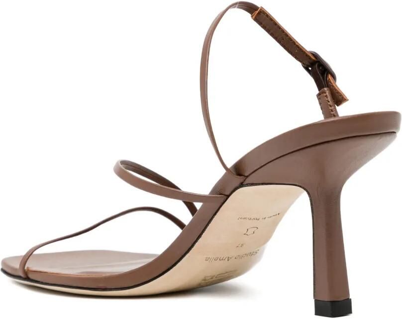 Studio Amelia 70 mm sandalen met gekruiste voorkant Bruin - Foto 2