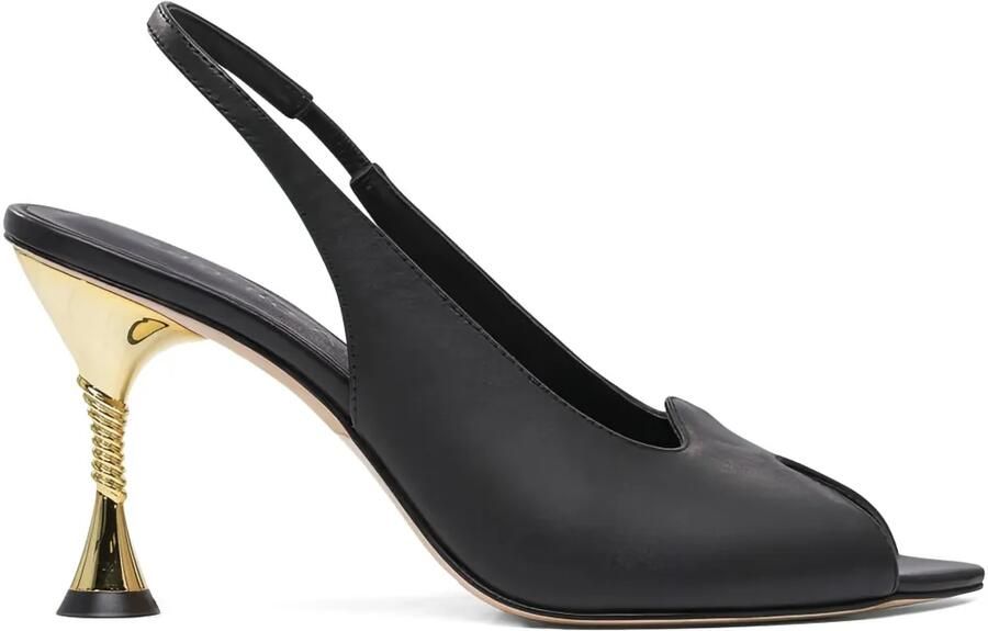 Studio Amelia 90 mm Helix slingback pumps Zwart