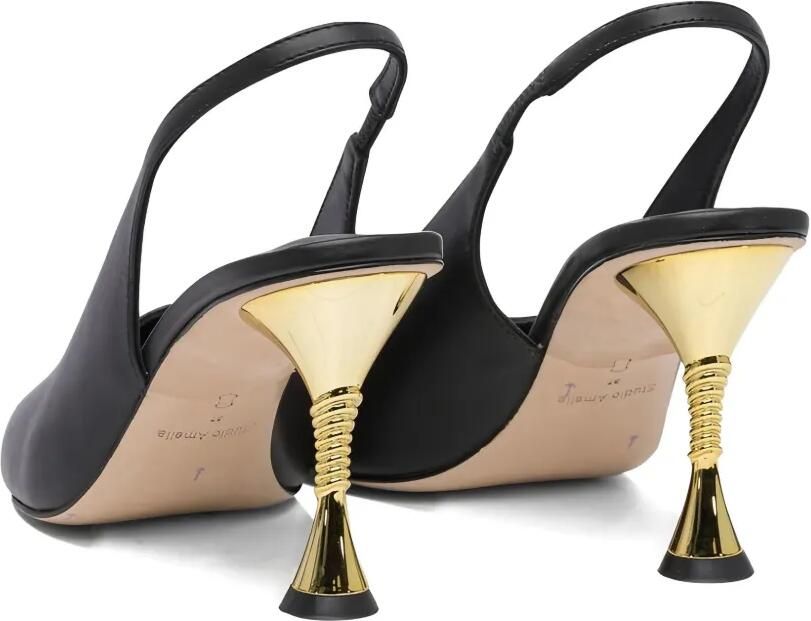 Studio Amelia 90 mm Helix slingback pumps Zwart - Foto 2