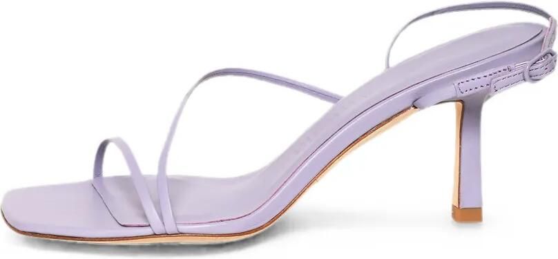 Studio Amelia Bias Wrap sandalen met bandjes en vierkante neus Paars