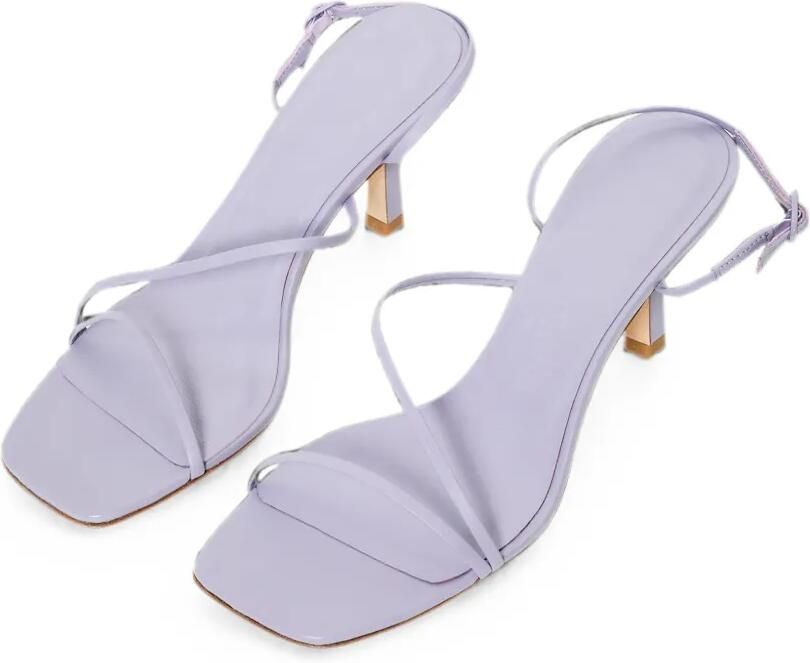 Studio Amelia Bias Wrap sandalen met bandjes en vierkante neus Paars - Foto 4