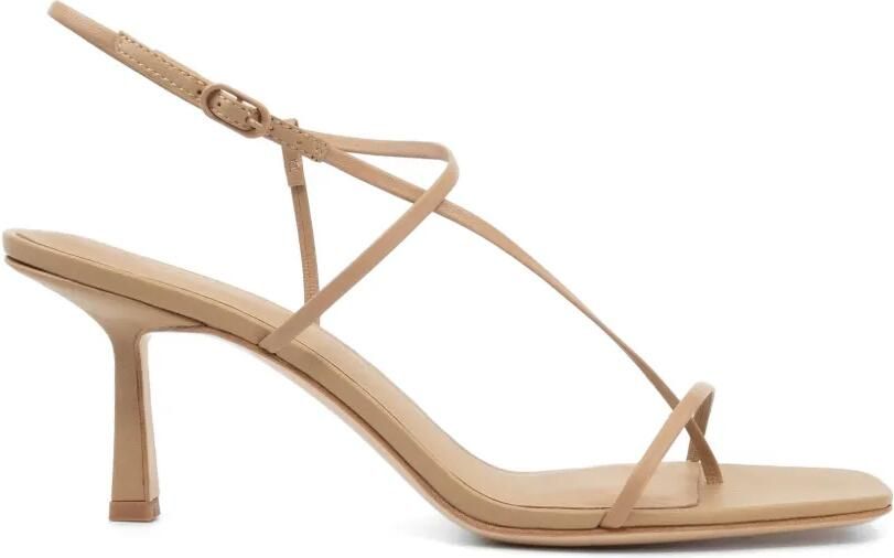Studio Amelia Cross Front 70 sandalen met vierkante neus Beige