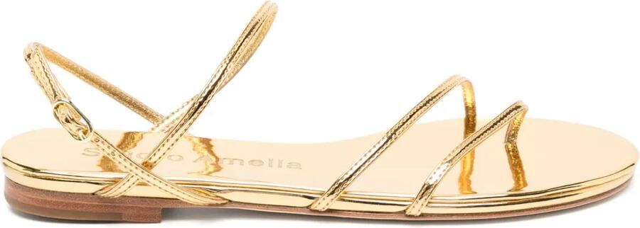Studio Amelia Helix platte sandalen Goud