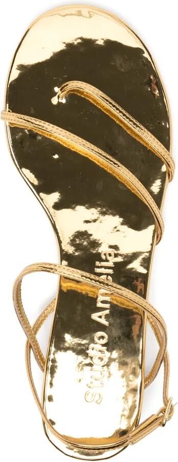 Studio Amelia Helix platte sandalen Goud - Foto 3