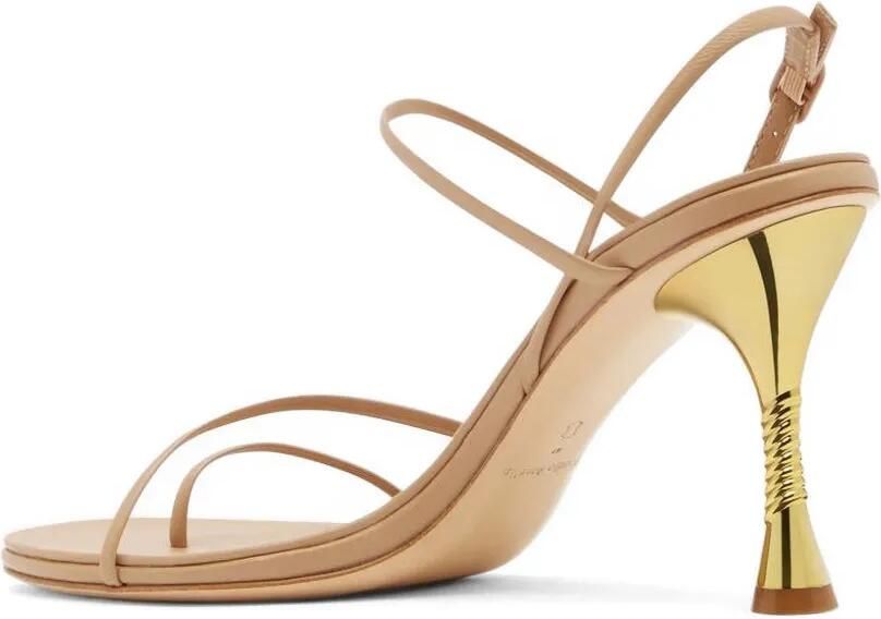 Studio Amelia Helix sandalen met spiraalhak Beige - Foto 2