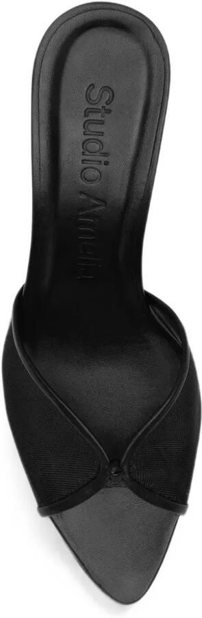 Studio Amelia Jacques sandalen met mesh vlak Zwart - Foto 5
