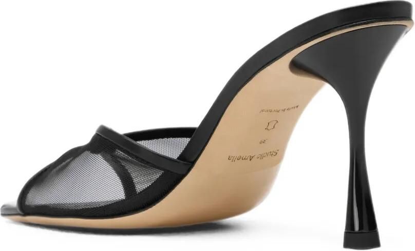 Studio Amelia Jacques sandalen met mesh vlak Zwart - Foto 4