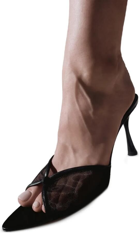 Studio Amelia Jacques sandalen met mesh vlak Zwart - Foto 3