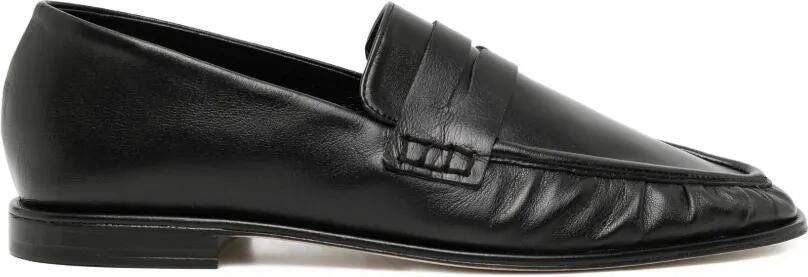 Studio Amelia Leren loafers Zwart