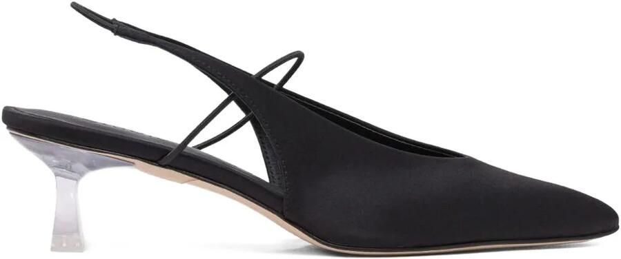 Studio Amelia Mignon zijde-satijnen pumps Zwart