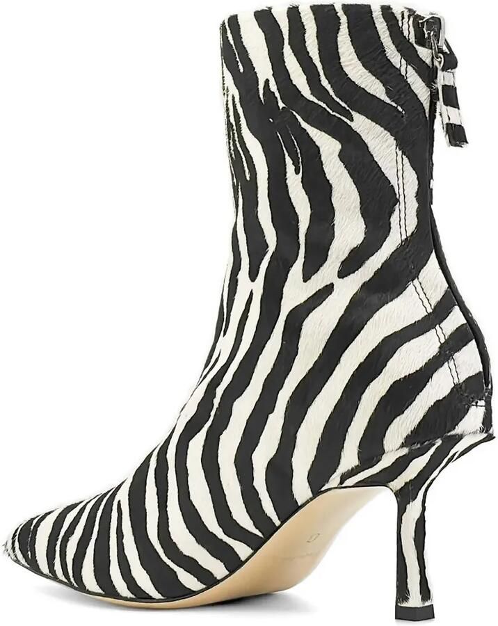 Studio Amelia Petra enkellaarzen met zebraprint Wit - Foto 4