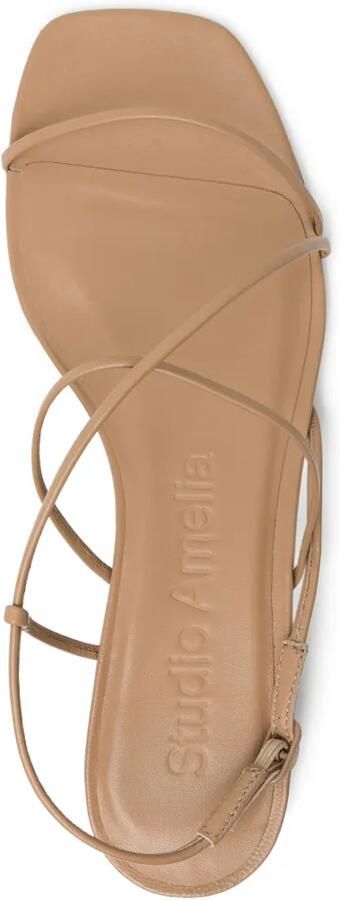 Studio Amelia Sandalen met gekruiste bandjes Beige - Foto 4