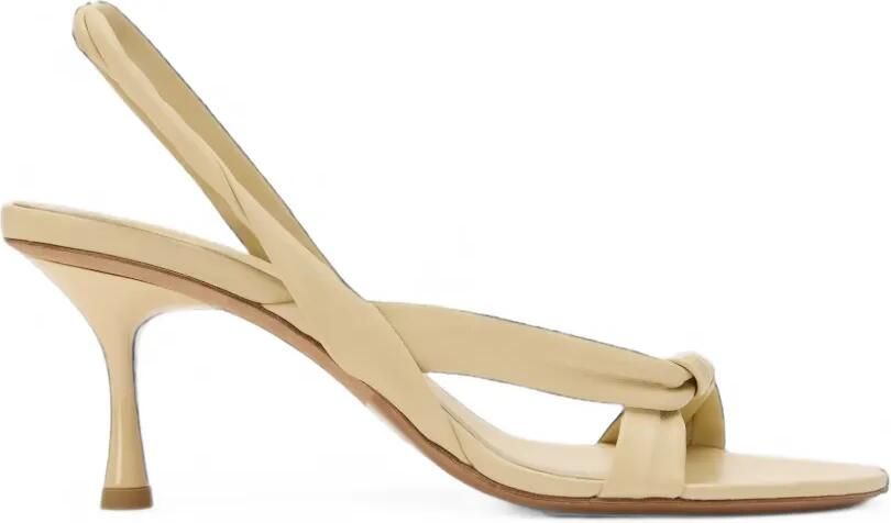 Studio Amelia Siena gevlochten slingback sandalen Geel