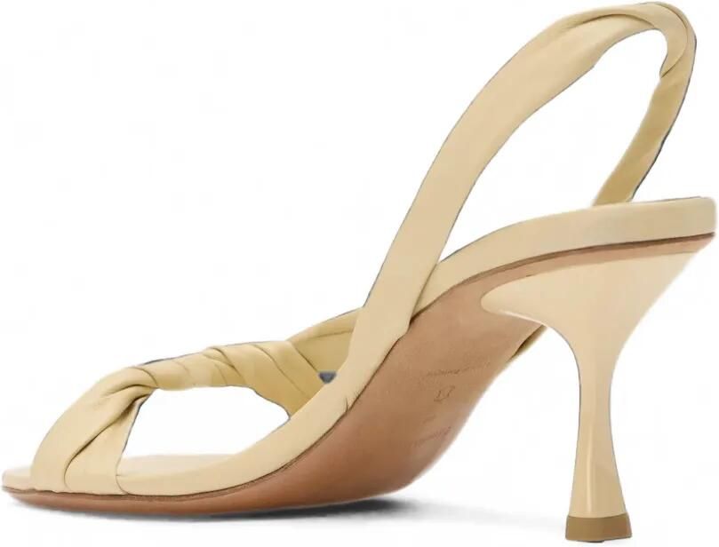 Studio Amelia Siena gevlochten slingback sandalen Geel - Foto 3