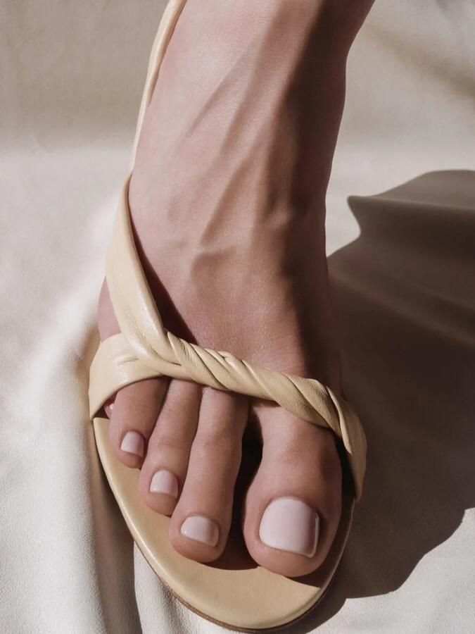 Studio Amelia Siena gevlochten slingback sandalen Geel - Foto 2