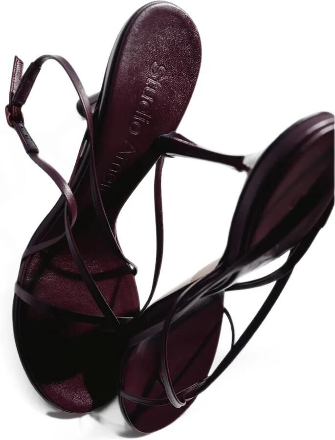 Studio Amelia Wishbone leren sandalen Rood - Foto 3
