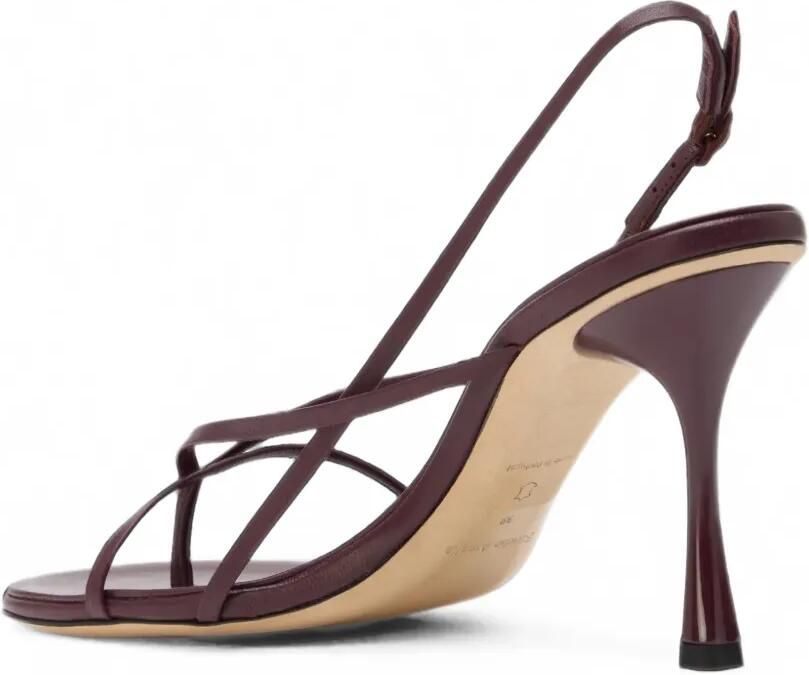 Studio Amelia Wishbone leren sandalen Rood - Foto 4