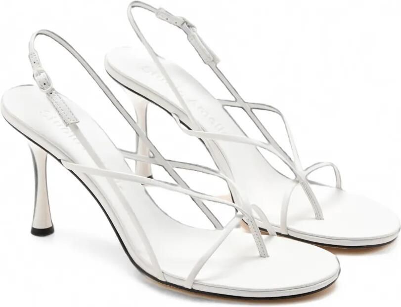 Studio Amelia Wishbone sandalen met bandjes Wit - Foto 3