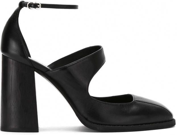 Studio Chofakian leer cut-out pumps Zwart