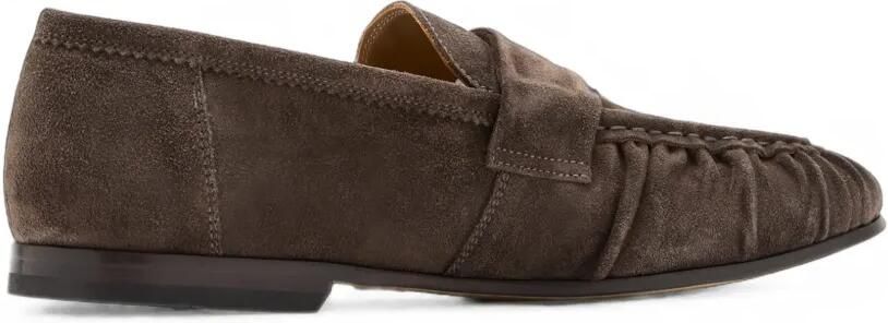 Sturlini firenze New Brenta suède loafers met ruches Bruin - Foto 4