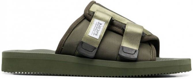 Suicoke Slippers met gespdetails Groen